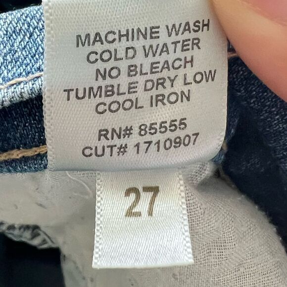 Pistola Blue Monroe Distressed Raw Hem Skinny Jeans Size 27 - Picture 10 of 10